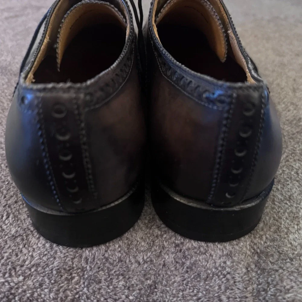 Magnanni Mens Leather Cap Toe Derby Brogues Dark Brown EU 42 US‎ 9.5 - Picture 9 of 13